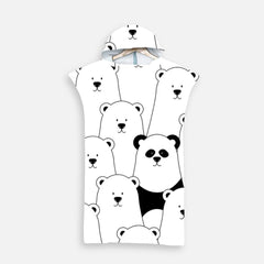 Bär & Panda Badeponcho für Kinder