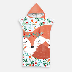 Schlafender Fuchs Badeponcho für Kinder