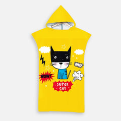 Superkatze-Badeponcho für Kinder