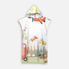 Badeponcho mit Bergmotiv für Kinder