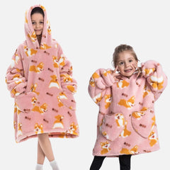 Corgi-Poncho mit Karomuster