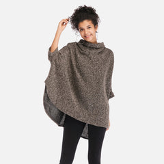 Poncho-Pullover mit Ärmeln