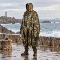 Poncho De Camouflage Feuillu – Vert / Adulte, visuel principal lifestyle