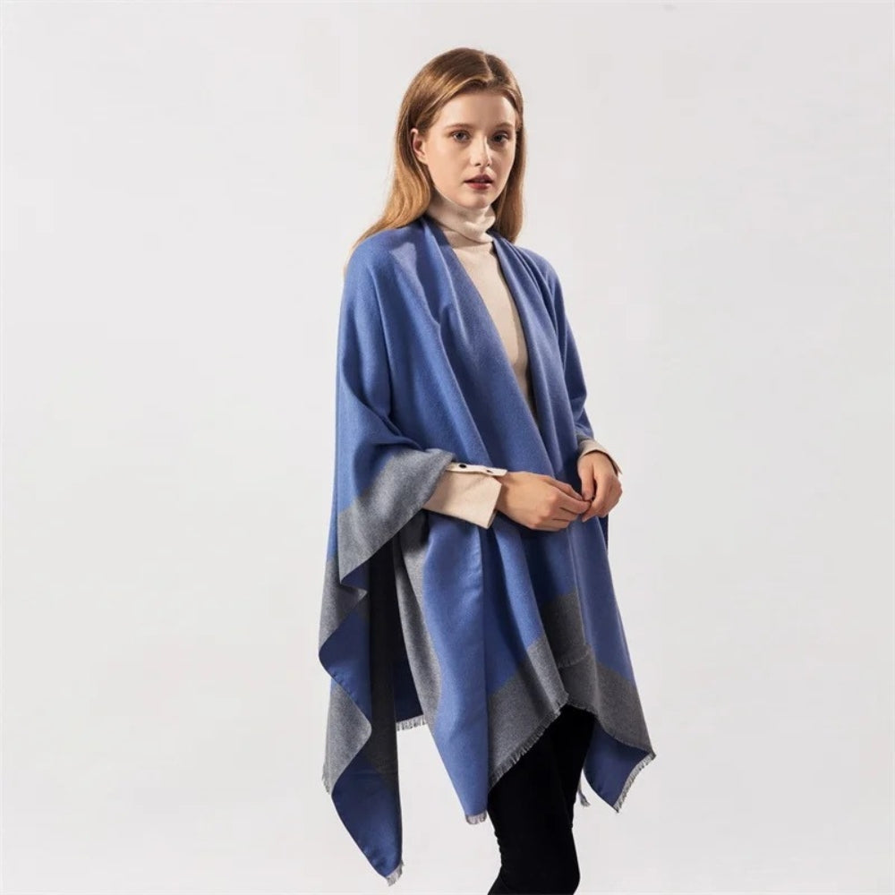 Cape Poncho Bleu - dos