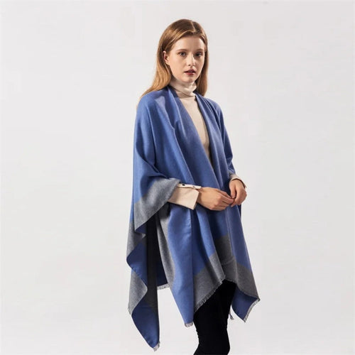 Cape Poncho Bleu - dos