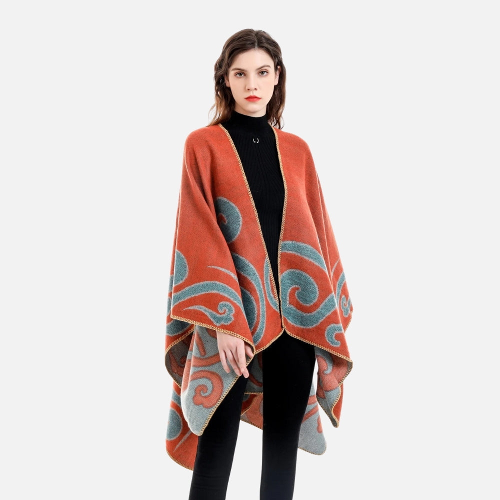Cape Poncho Cachemire - Kaki