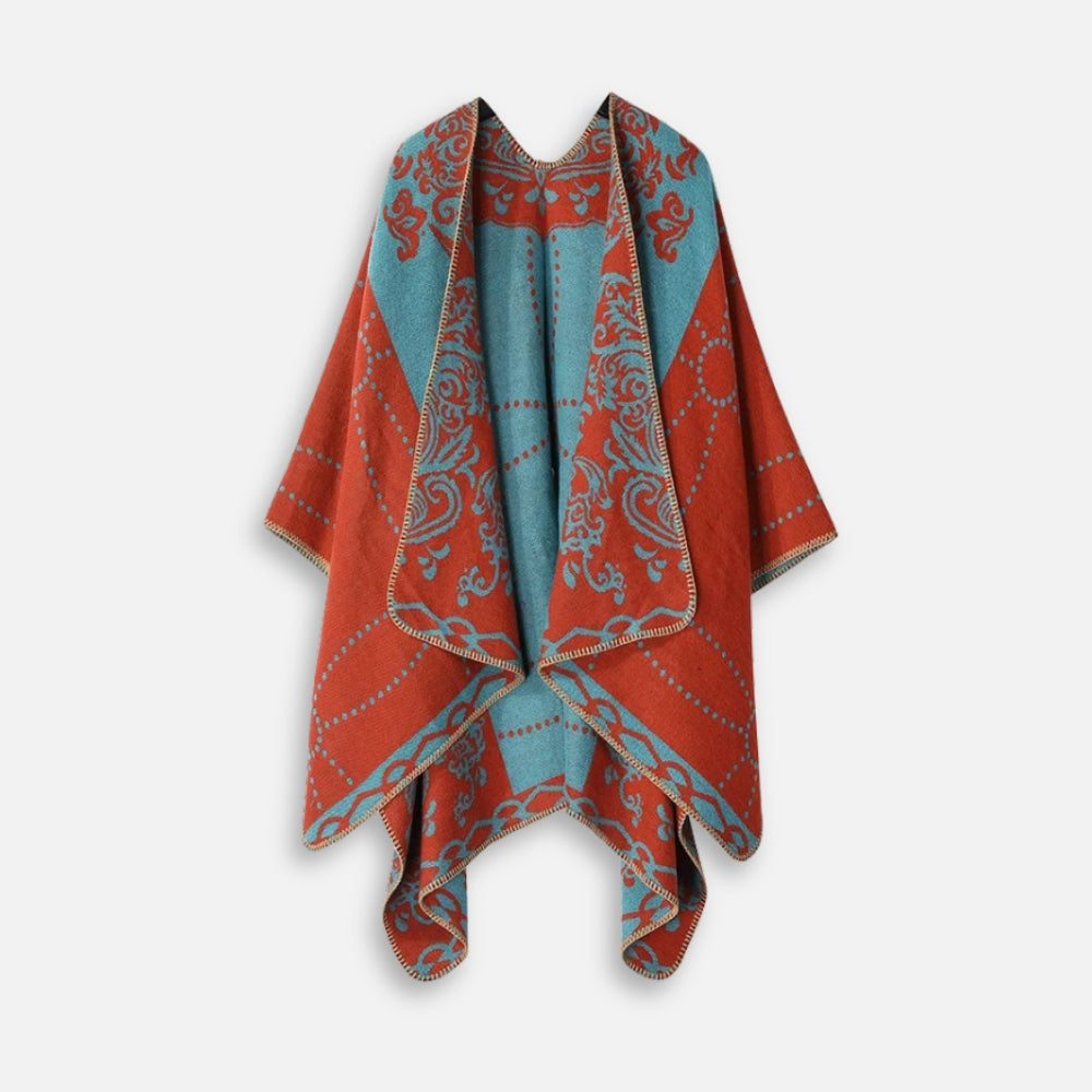 Cape Poncho Chaud Femme - dos