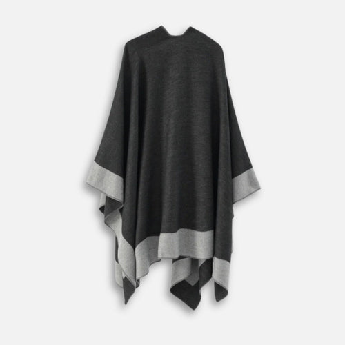 Cape Poncho Femme Chic - Noir
