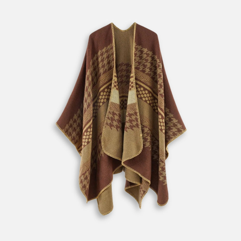 Cape Poncho Femme Motifs Péruvien - emballage