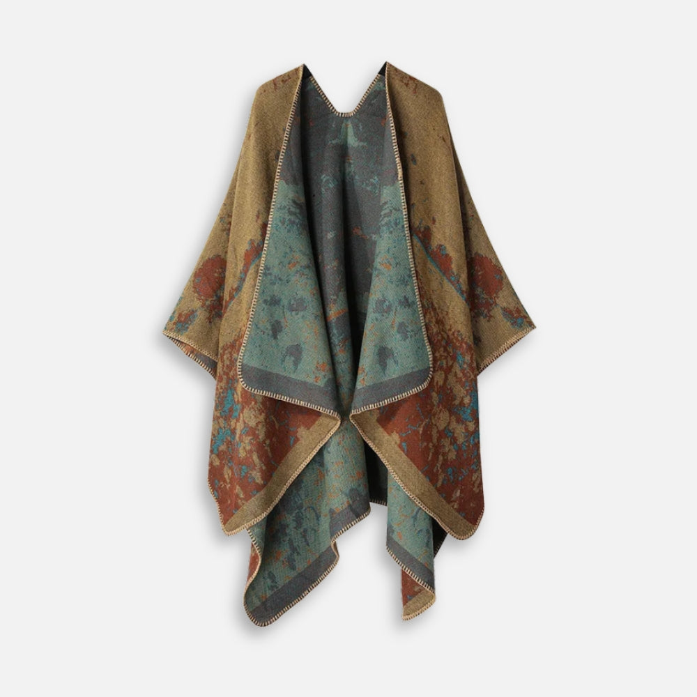 Cape Poncho Long Femme - dos