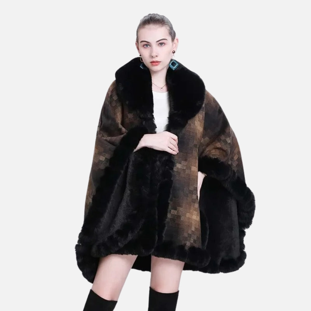 Manteau Poncho Fourrure - vue 9