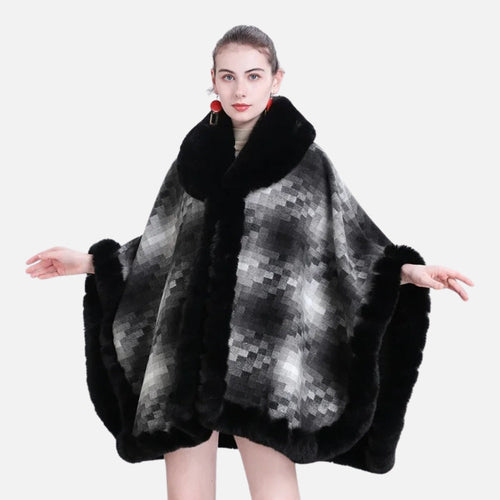 Manteau Poncho Fourrure