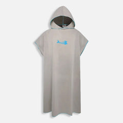 Grauer Mikrofaser-Poncho