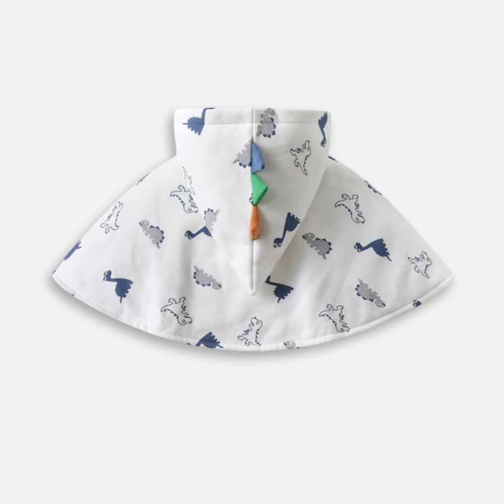 Poncho Bébé Blanc Dinosaure - dos