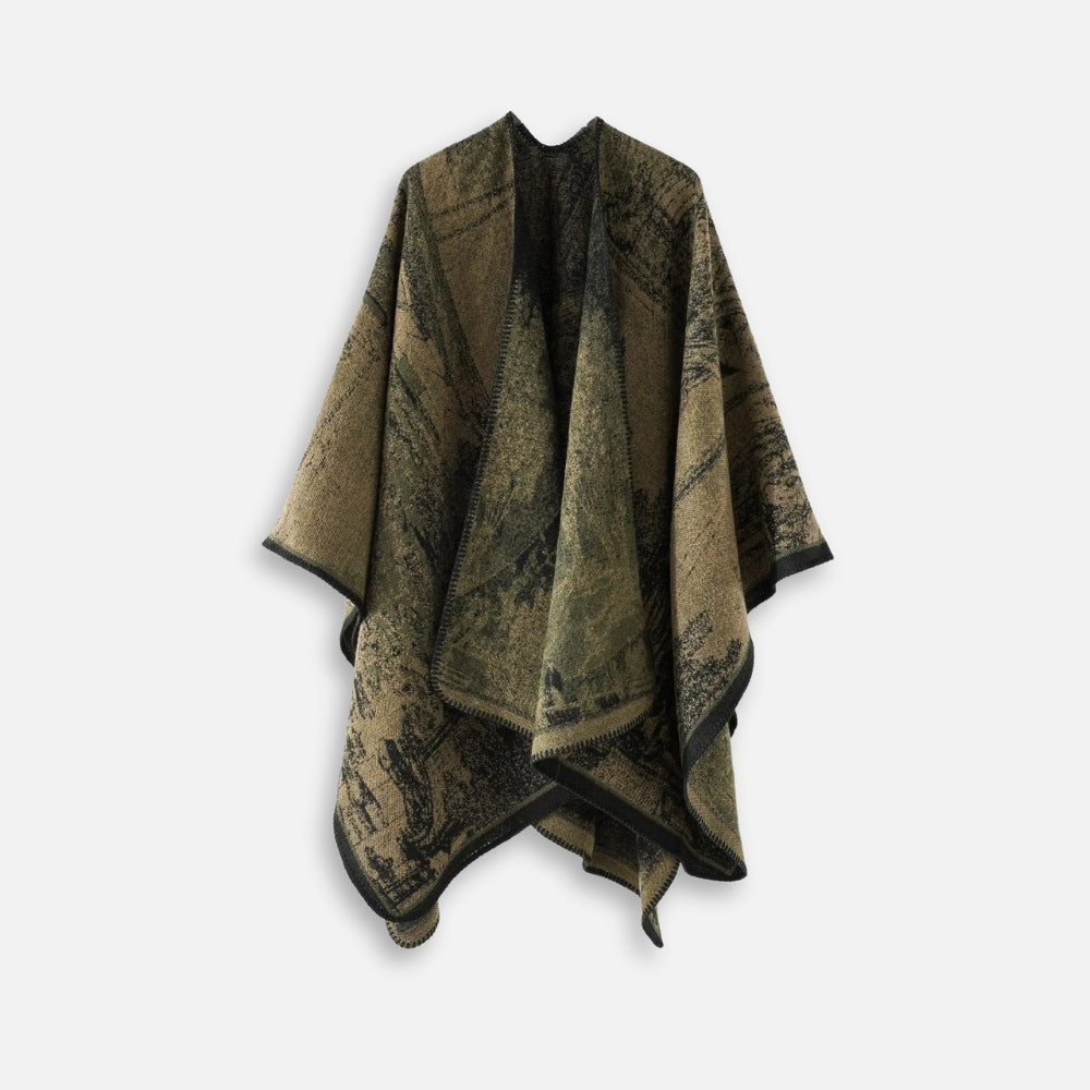 Poncho Bohémien Vintage - Bordeaux