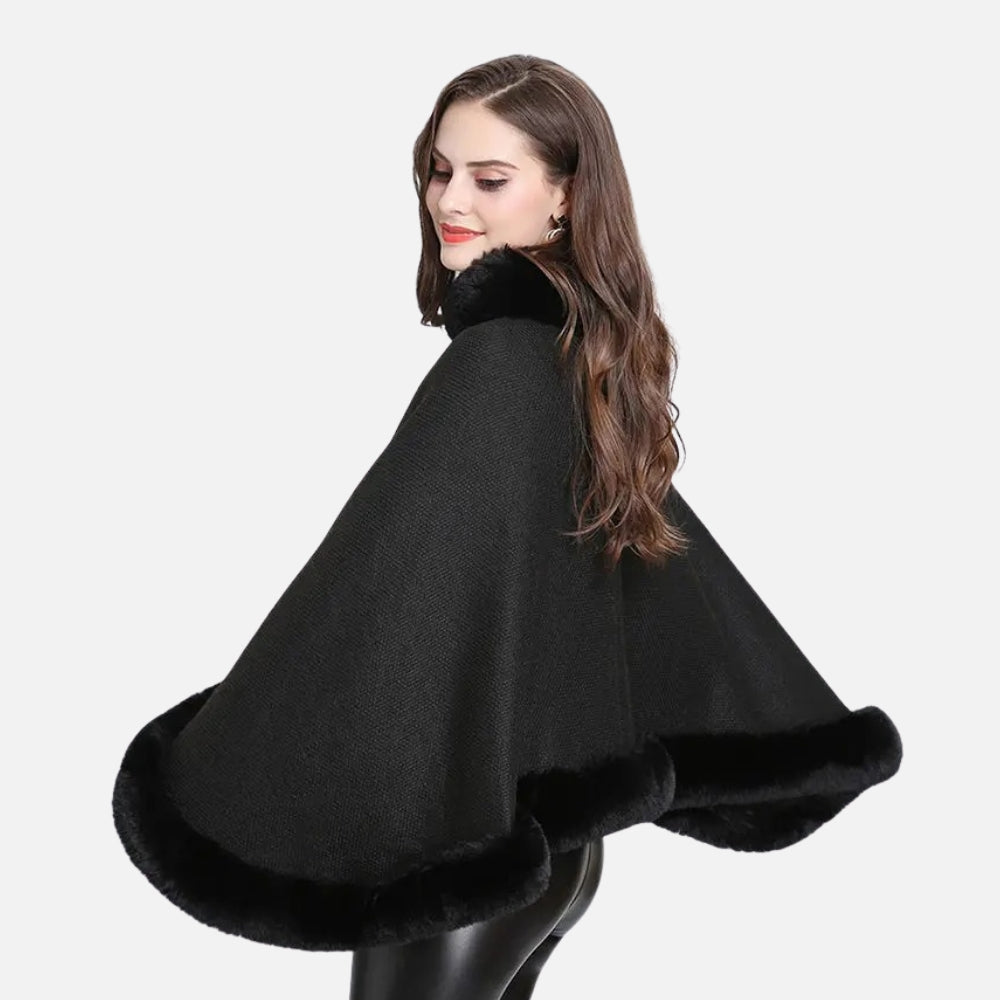 Poncho Bordé de Fourrure - emballage