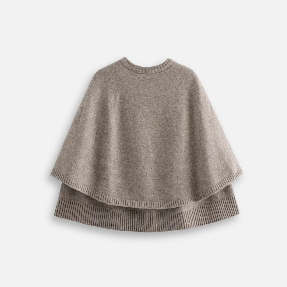 Poncho Boutonné Femme - dos