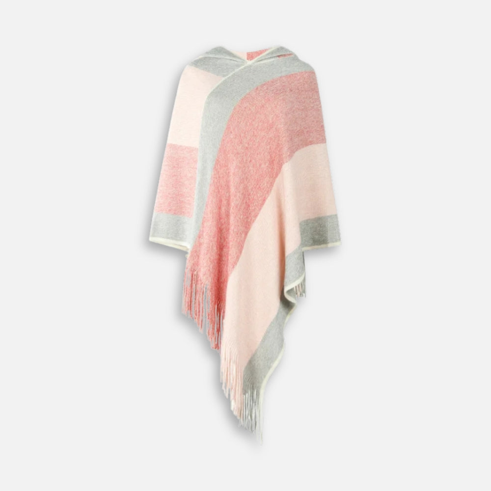 Poncho Capuche - Rose