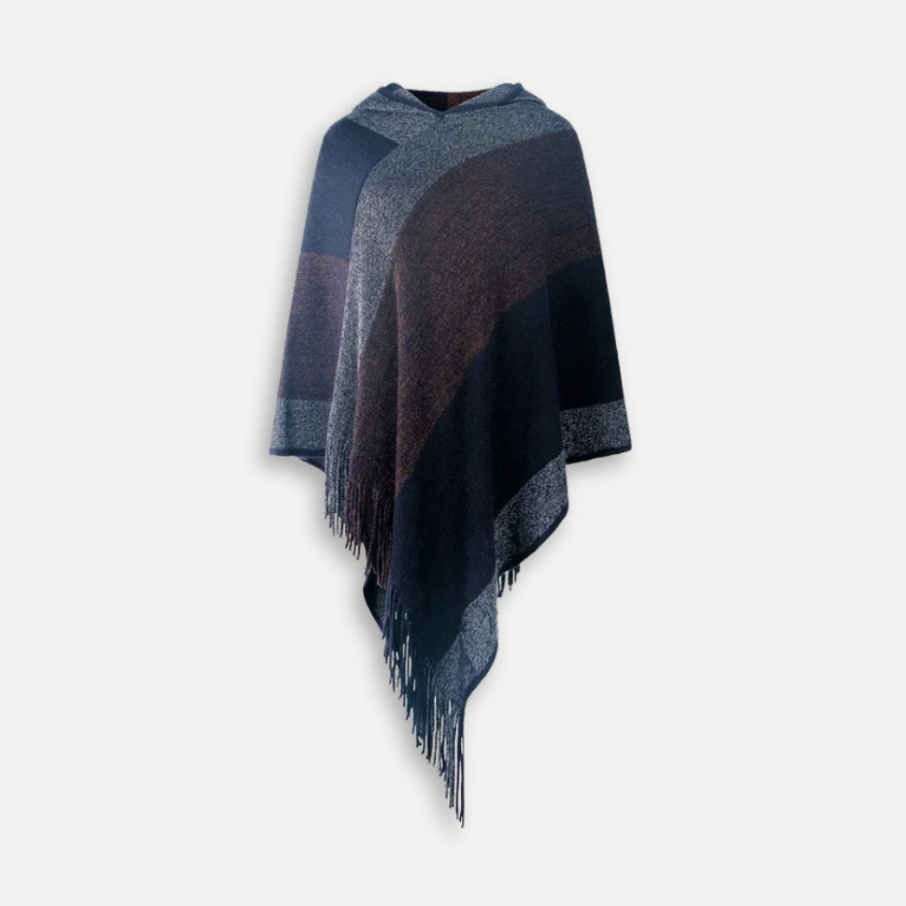 Poncho Capuche - Bleu Marine