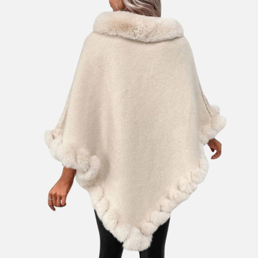Poncho Col Fourrure - vue 9