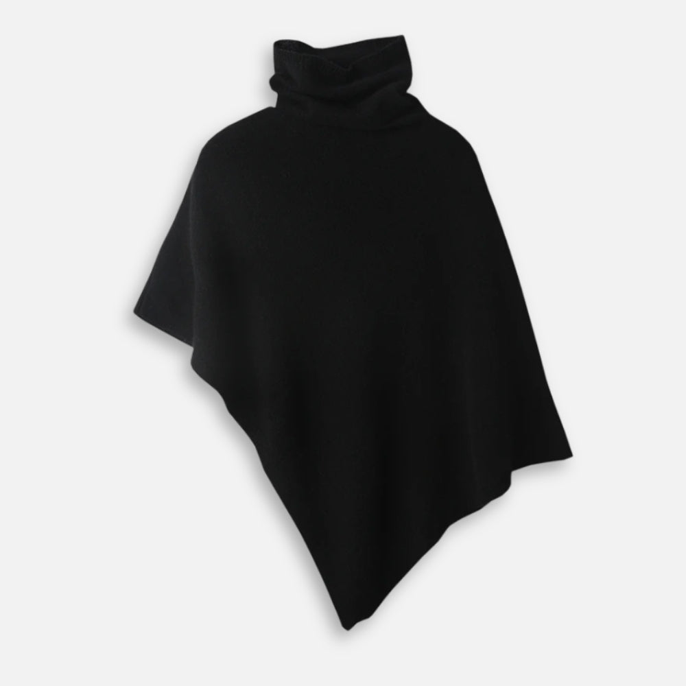 Pull Poncho Col Roulé Femme - Red
