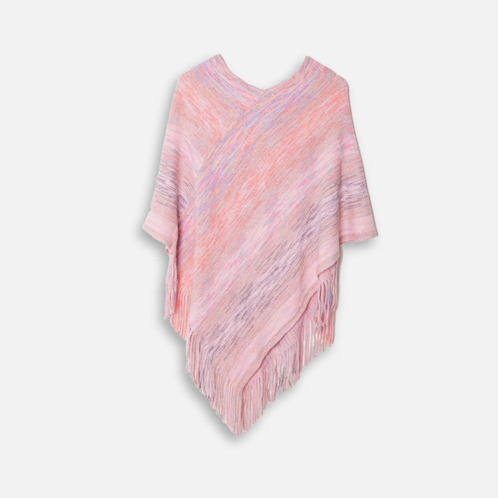 Poncho Col V - Camel