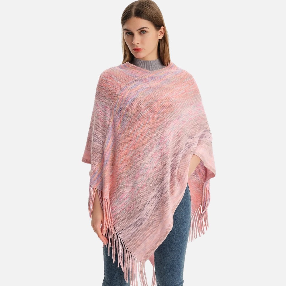 Poncho Col V - Orange