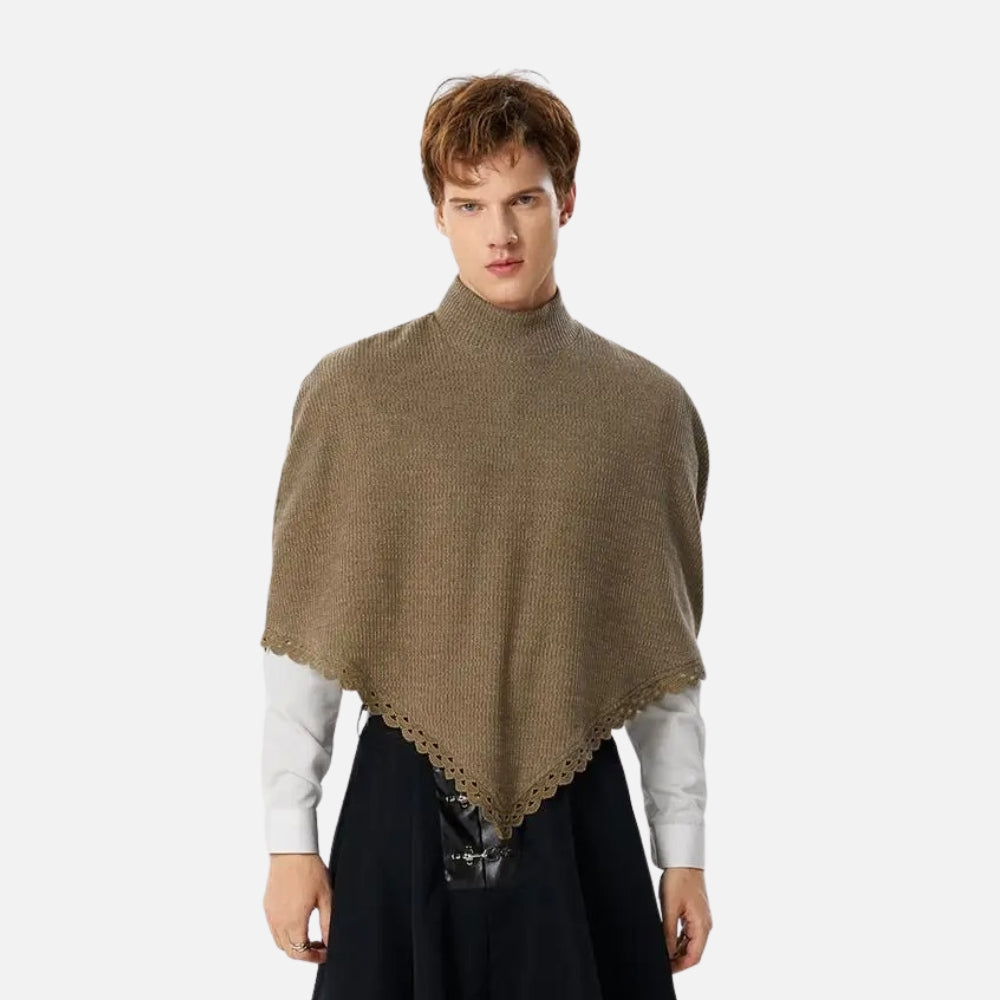 Poncho Court Homme - Turquoise
