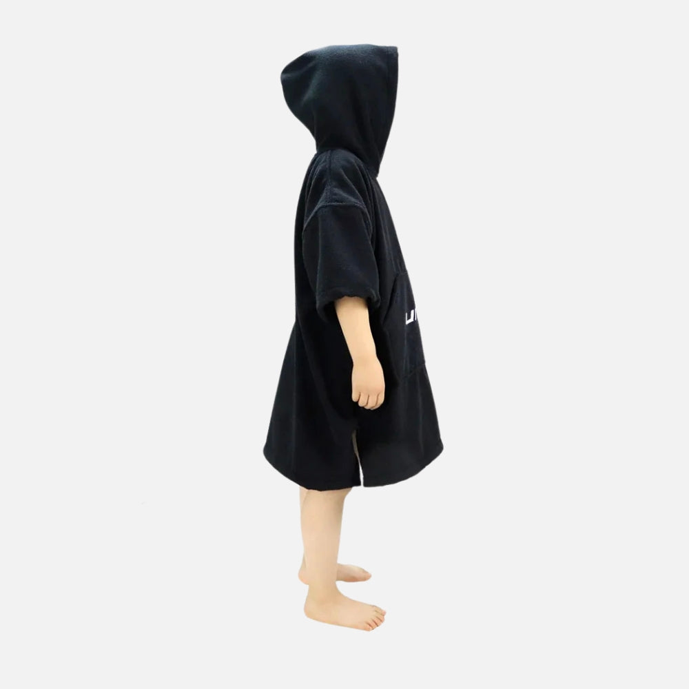 Poncho De Bain Enfant Noir - dos