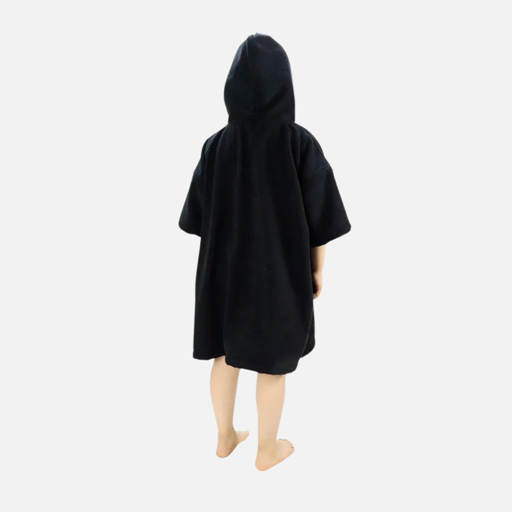 Poncho De Bain Enfant Noir - détail