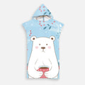 Poncho De Bain Enfant Ours et Chocolat Chaud