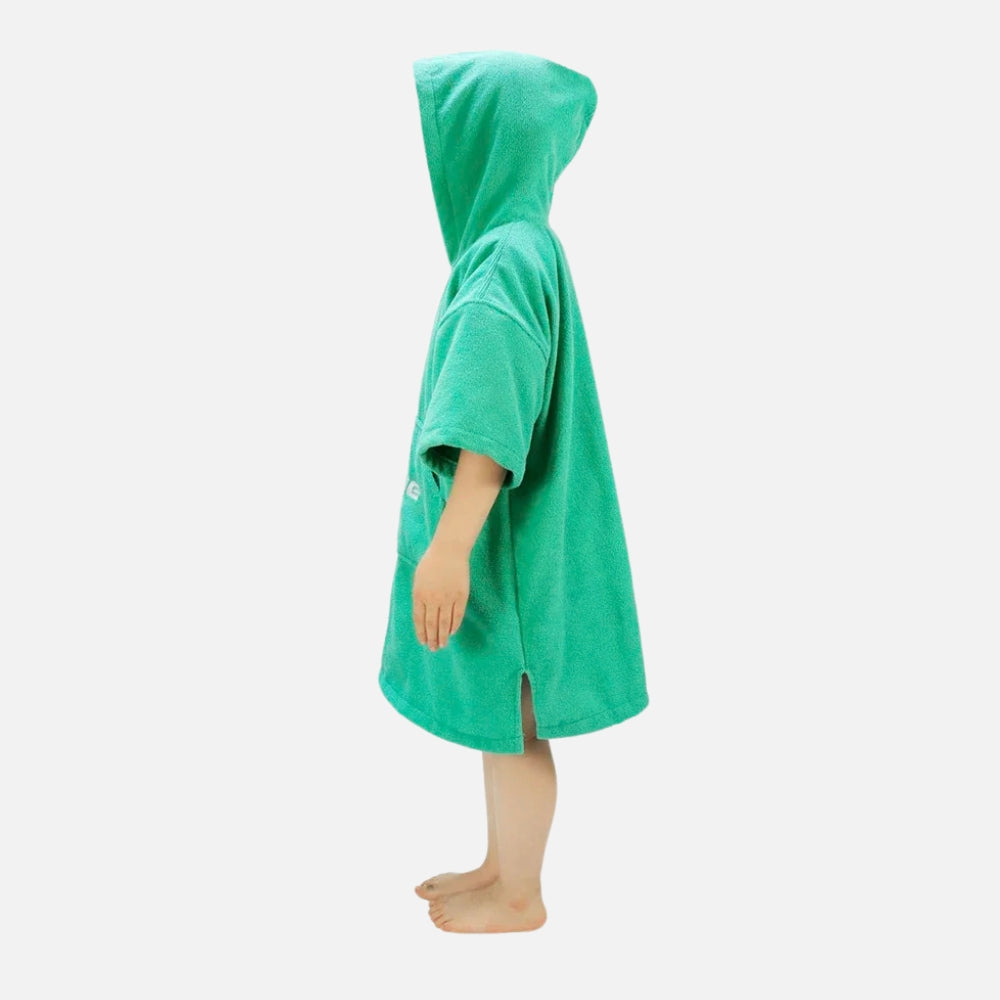 Poncho De Bain Enfant Vert - détail
