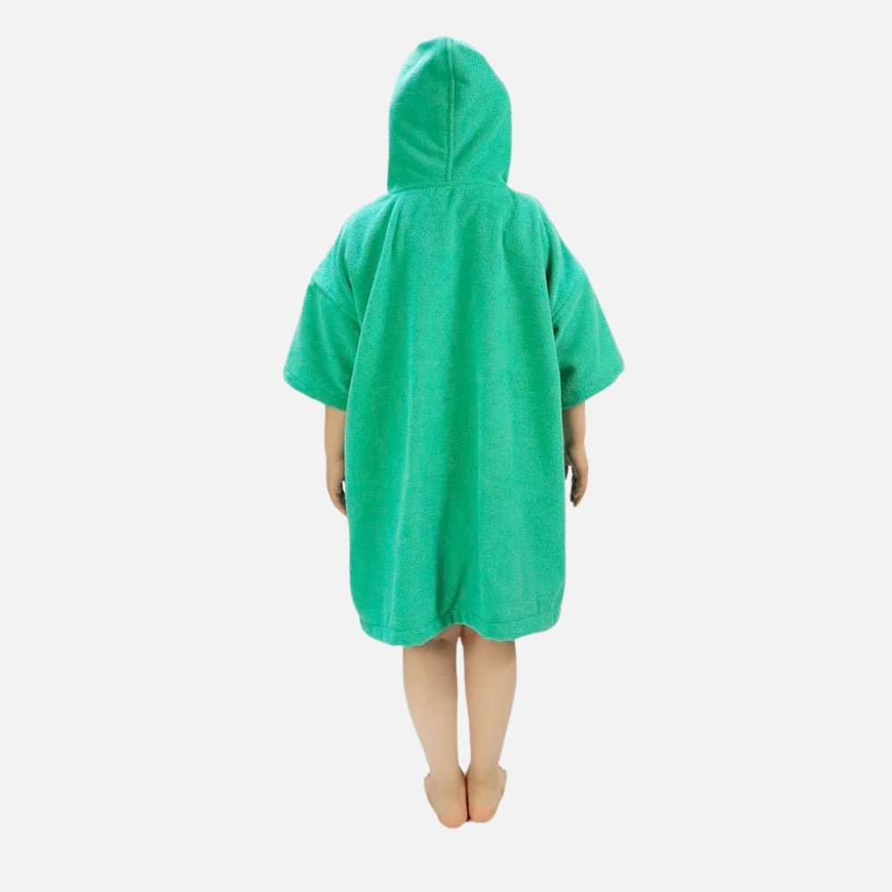 Poncho De Bain Enfant Vert - dos