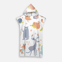 Waldtiere-Badeponcho für Kinder