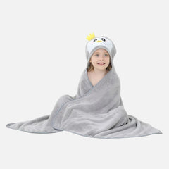 Grauer Pinguin-Badeponcho
