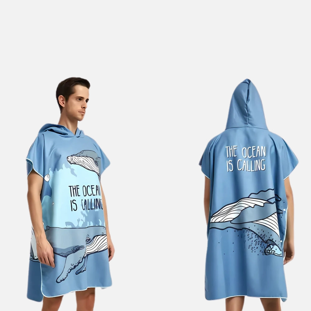 Poncho De Plage Baleine à Bosse - dos