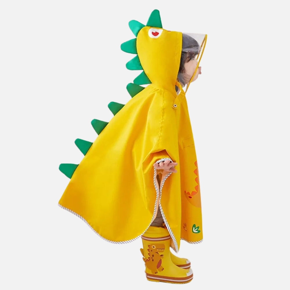 Poncho De Pluie Dinosaure Jaune - dos