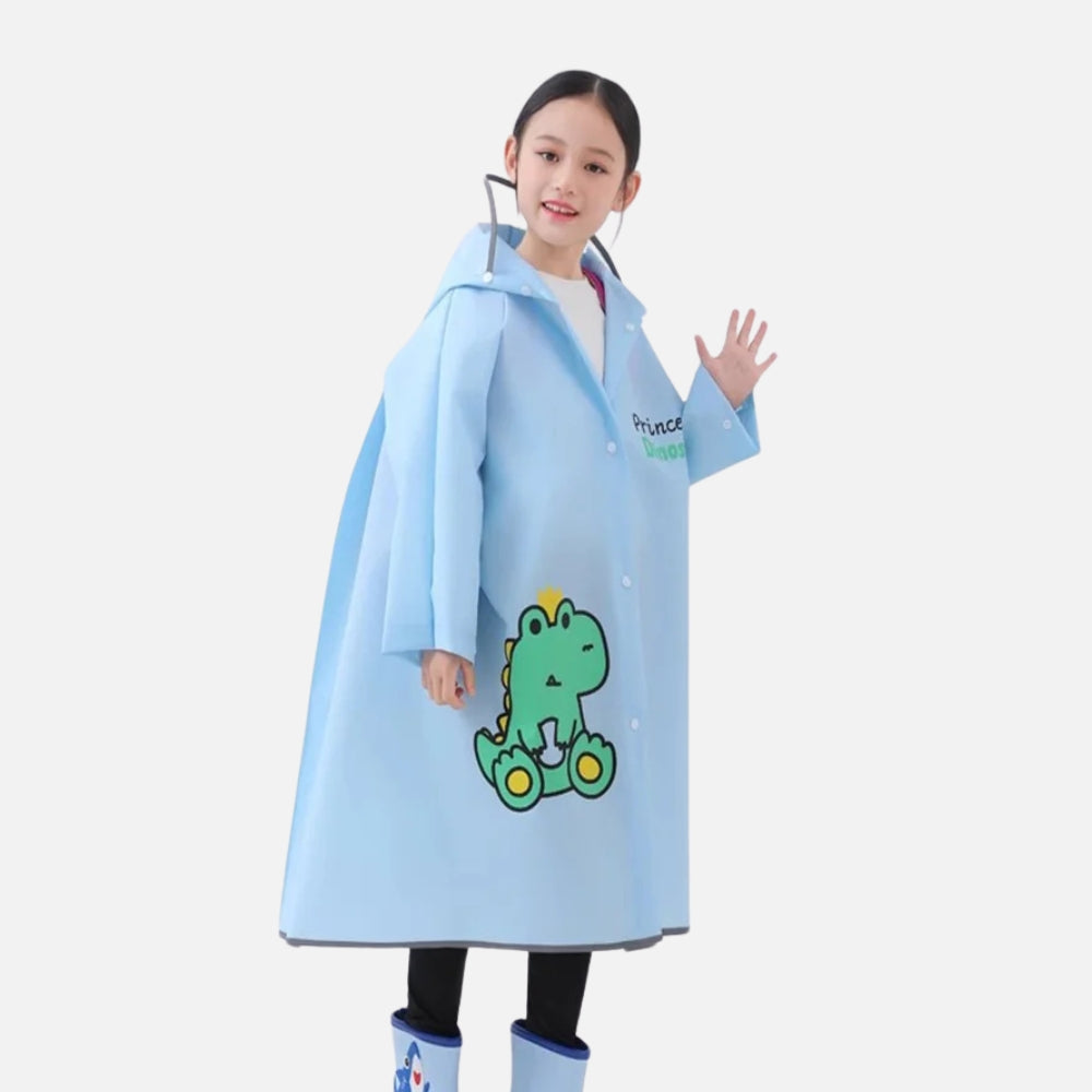 Poncho De Pluie Enfant Prince Dinosaure - zoom