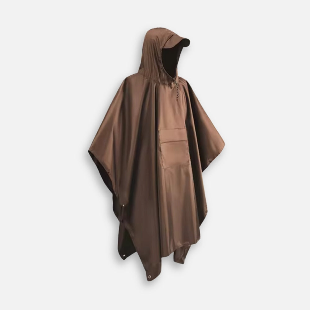 Poncho De Pluie Marron - dos