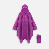 Poncho De Pluie Violet, nylon imperméable résistant