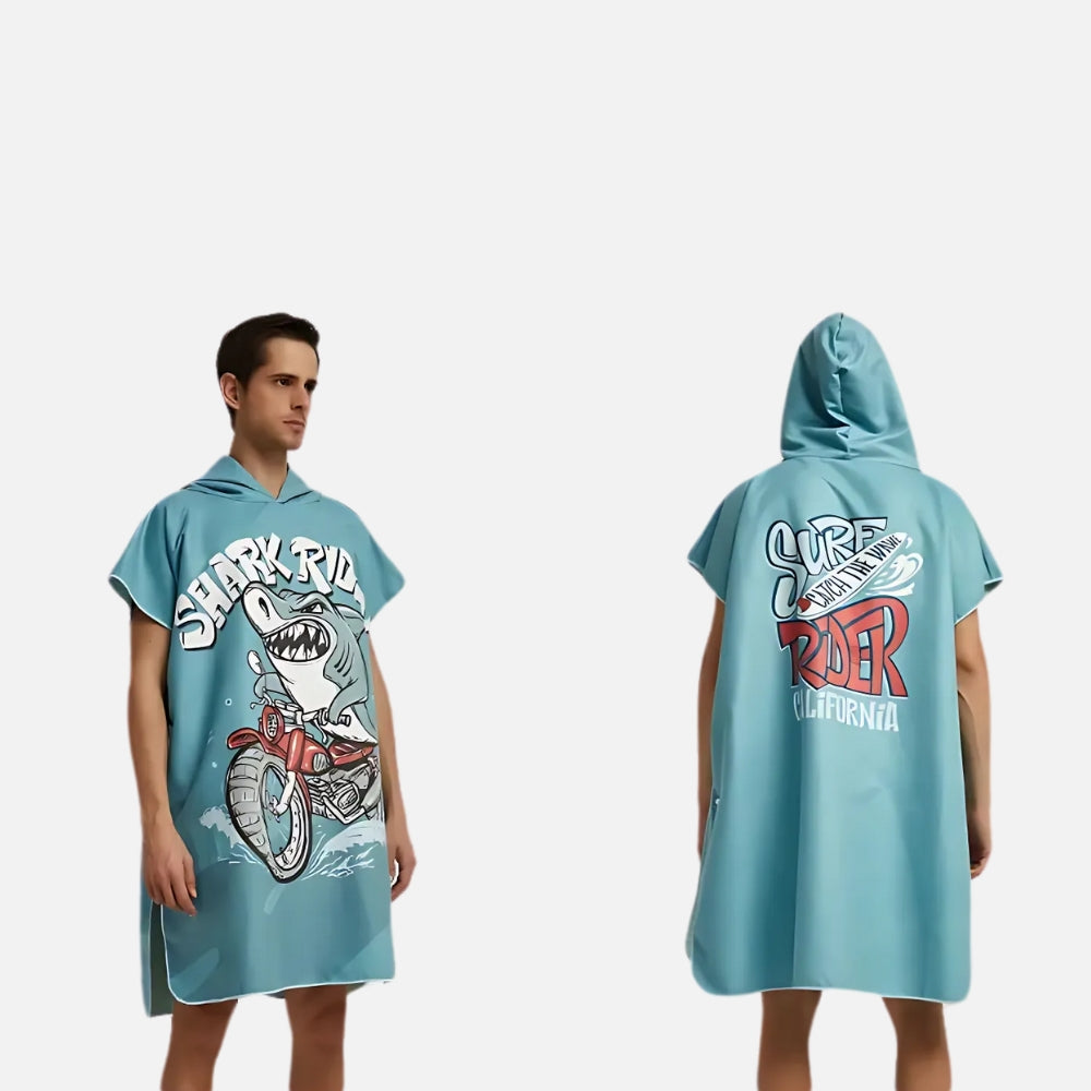 Poncho De Bain Requin - détail