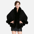 Poncho Fourrure Noir