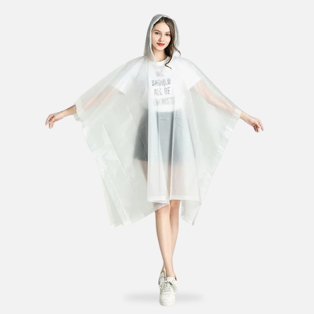 Poncho Imperméable Blanc - dos