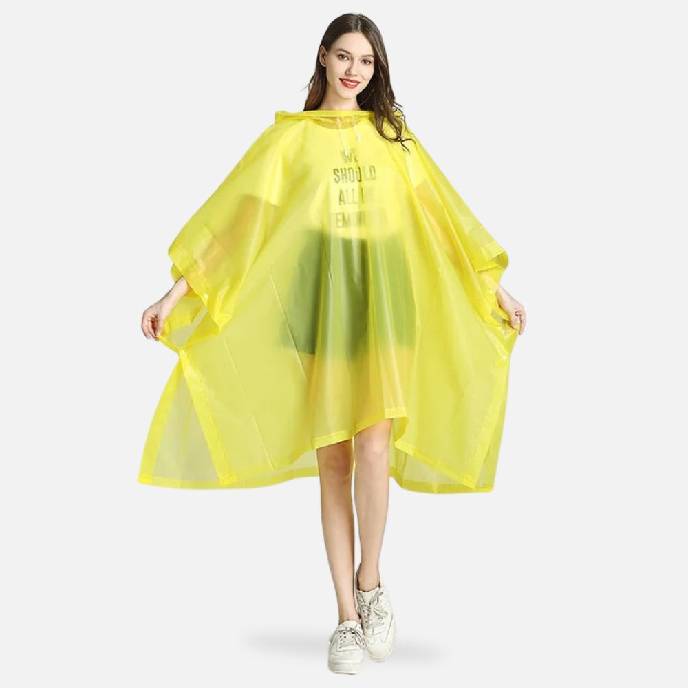 Poncho Imperméable Jaune - dos