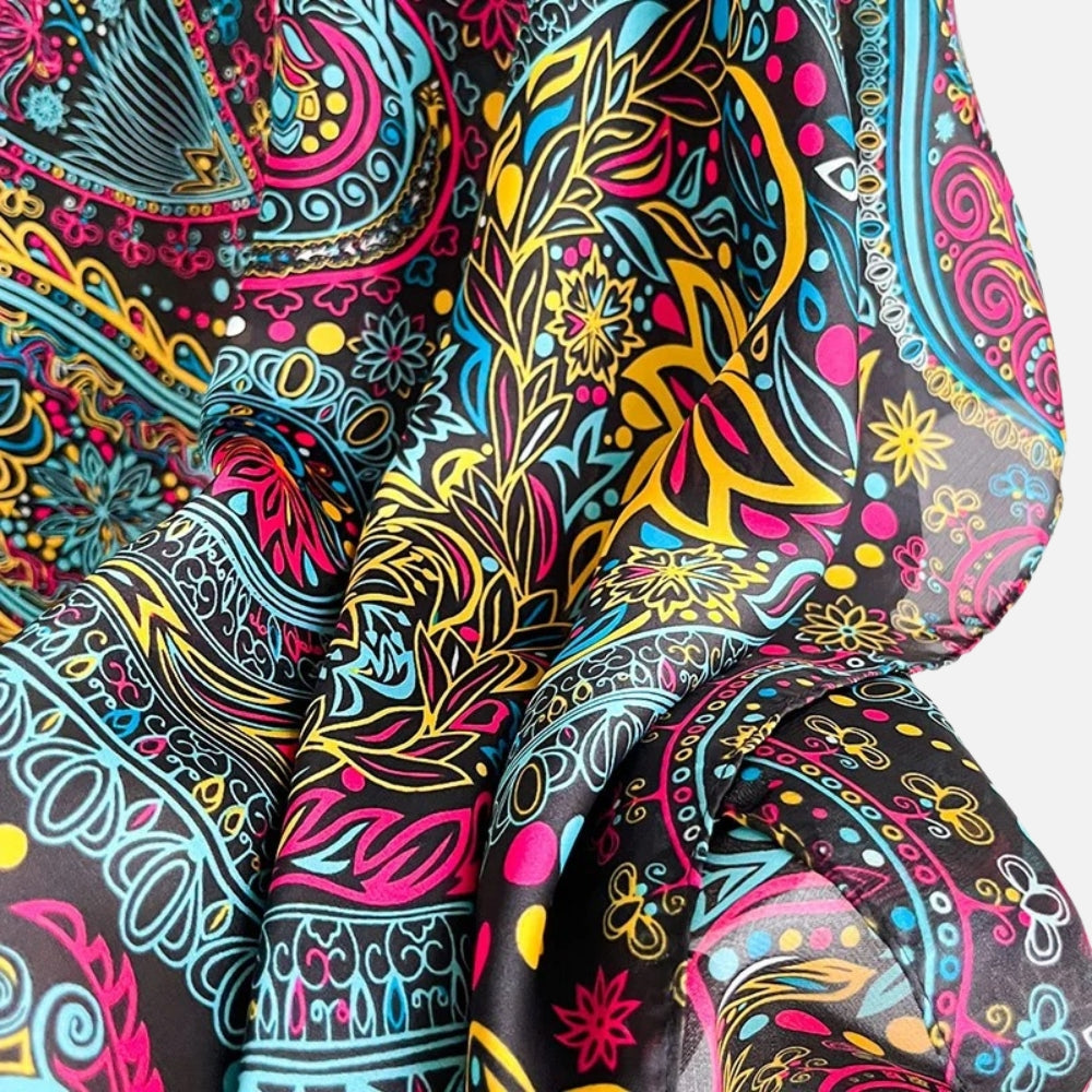 Poncho Léger Femme Multicolore - détail