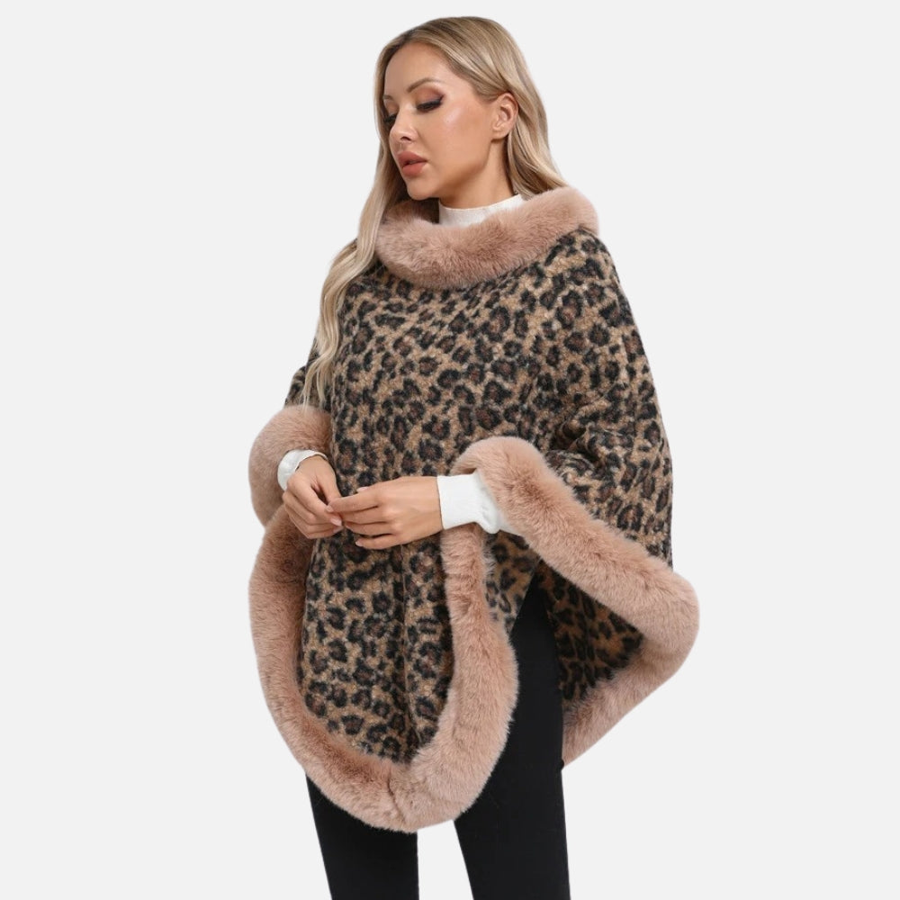 Poncho Leopard Femme - étiquette
