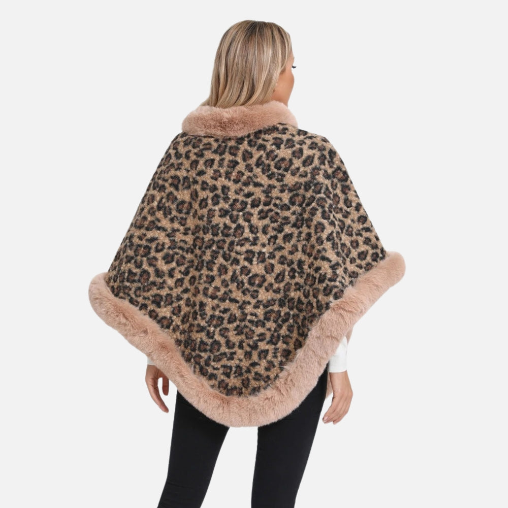 Poncho Leopard Femme - zoom