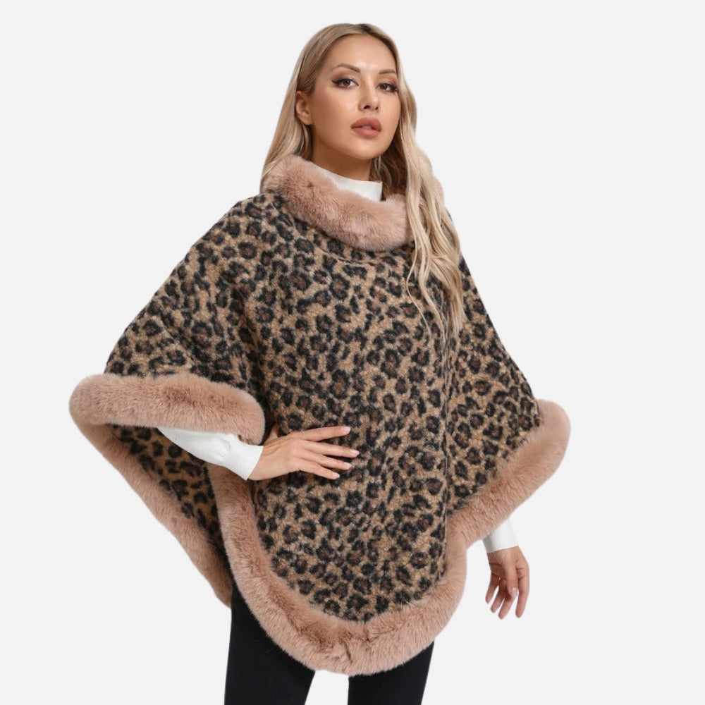 Poncho Leopard Femme - dos