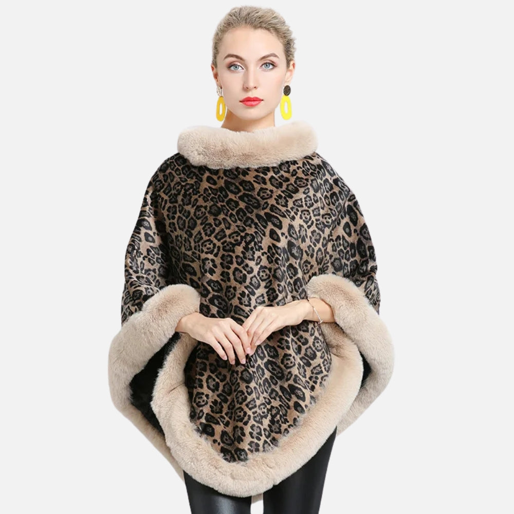 Poncho Leopard - Gris Foncé