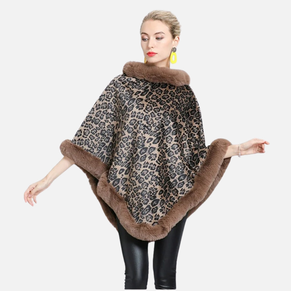 Poncho Leopard - Noir